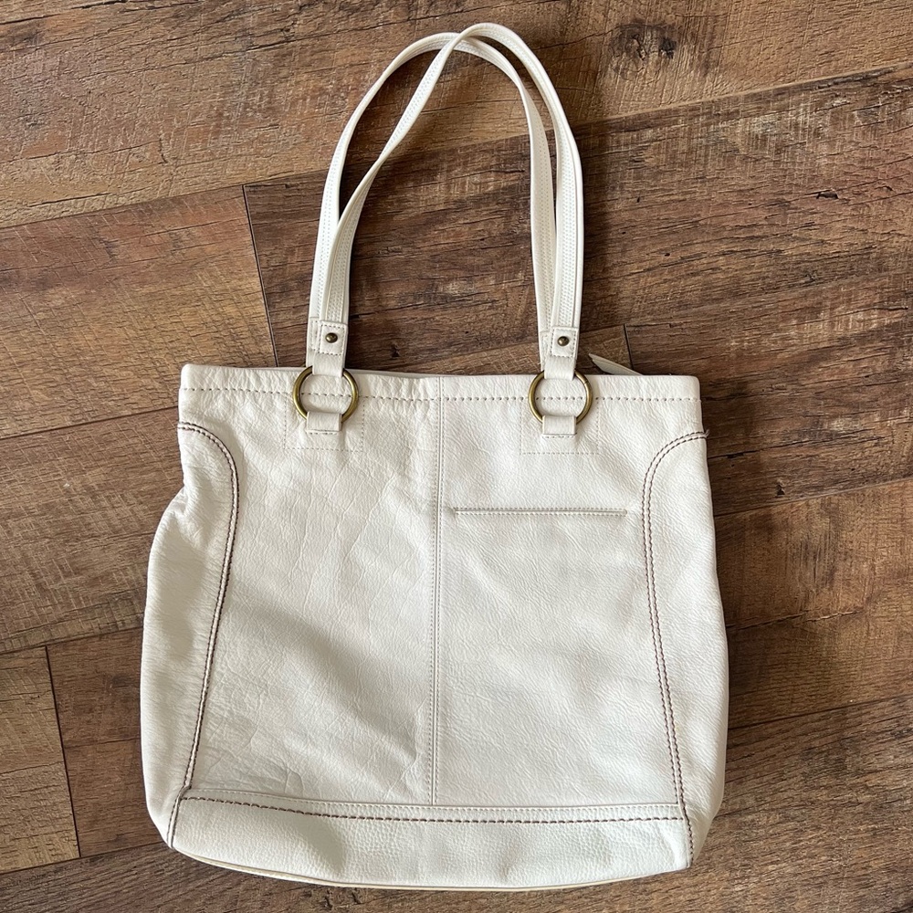 The Sak Shoulder Bag White Leather Clean xlarge